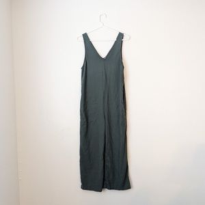 Universal Thread Linen Romper Jumpsuit in Eucalyptus Green